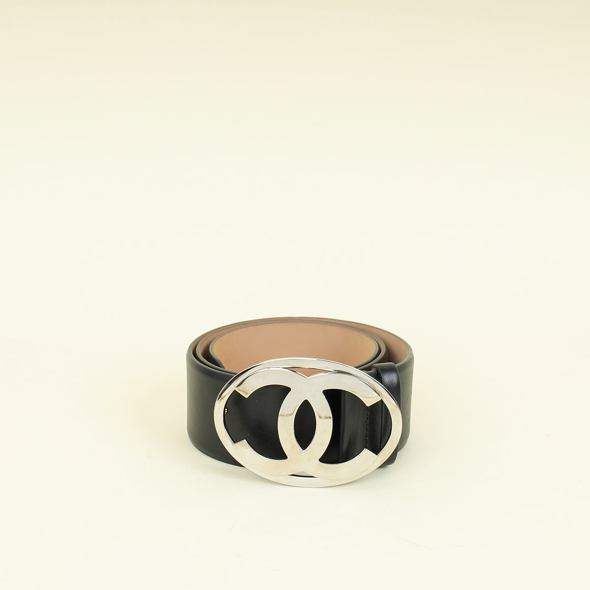Chanel Black CC Oval Buckle Belt 32