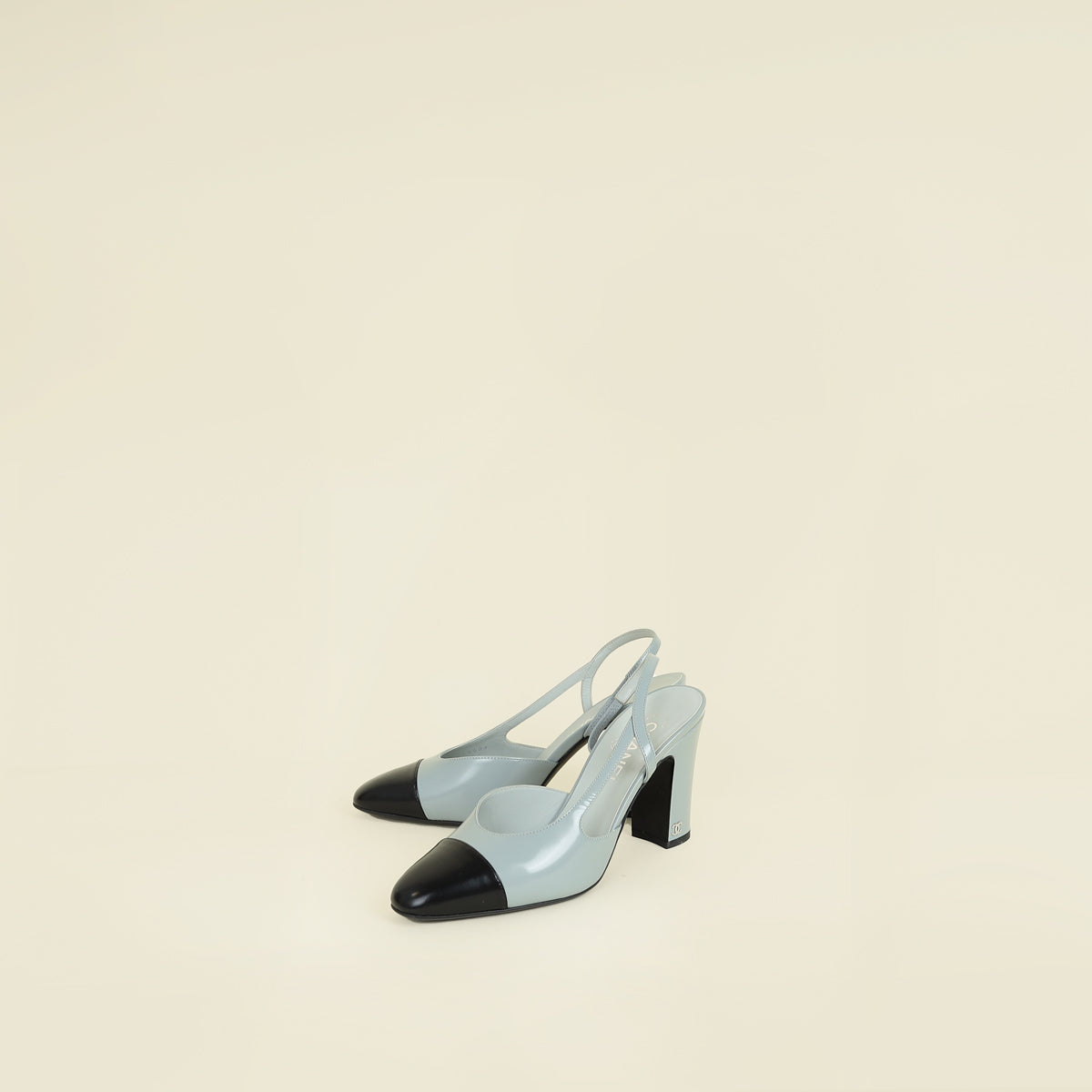 Chanel Bicolor CC Cap Slingback Pump 39