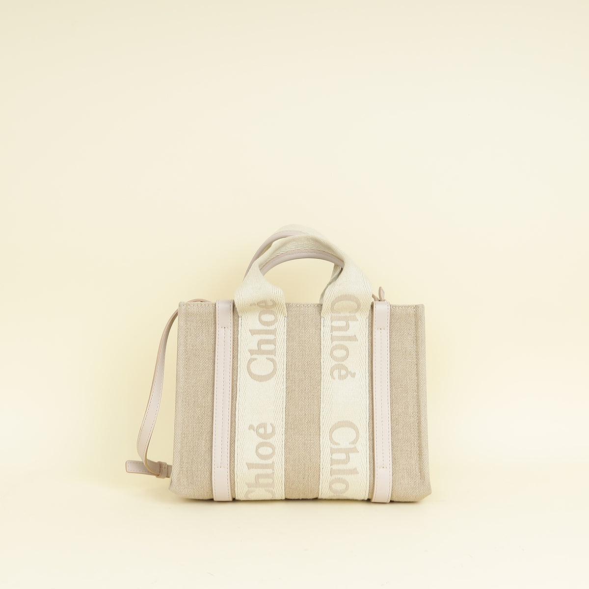 Chloe Bicolor Woody Embroidered Tote Bag