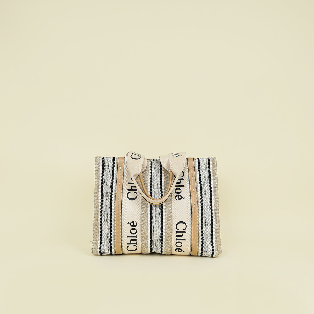Chloe Bicolor Woody Tote Bag