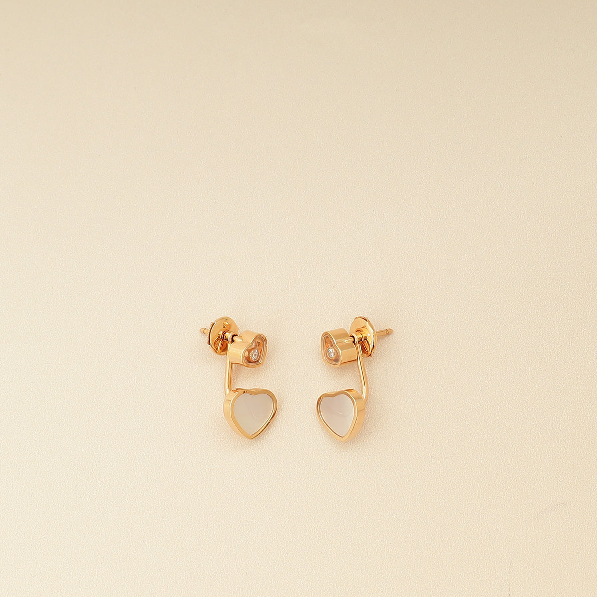 Chopard 18K Ethical Rose Gold Happy Hearts Earrings
