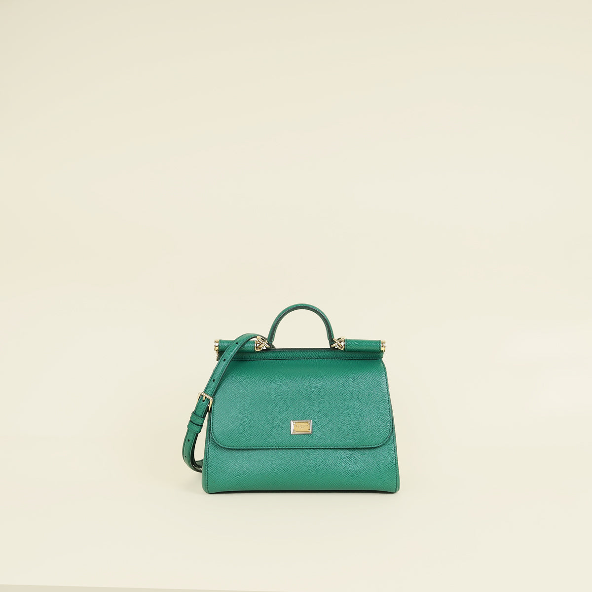 Dolce & Gabbana Green Sicily Dauphine Medium Flap Bag