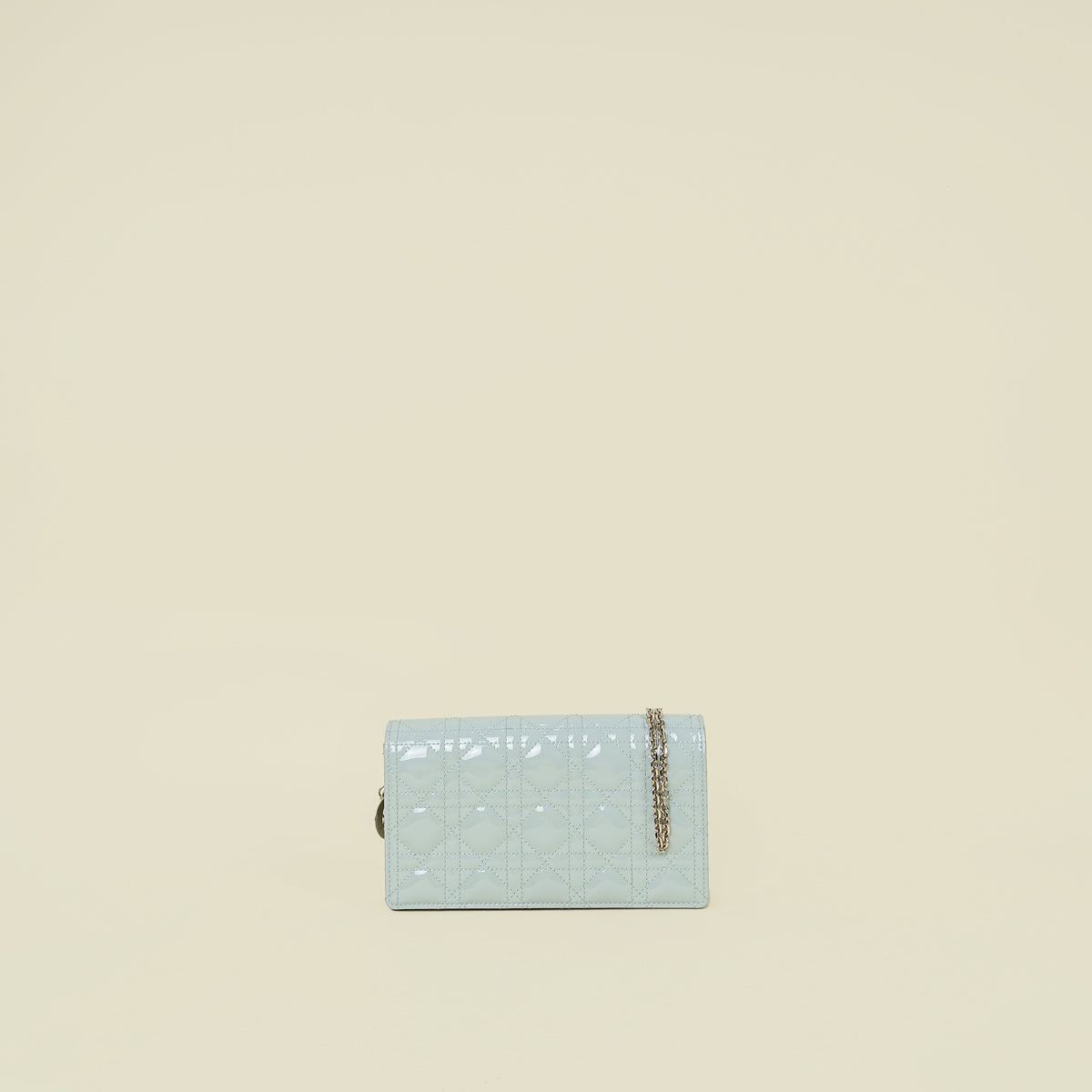 Christian Dior Placid Blue Lady Dior Chain Clutch