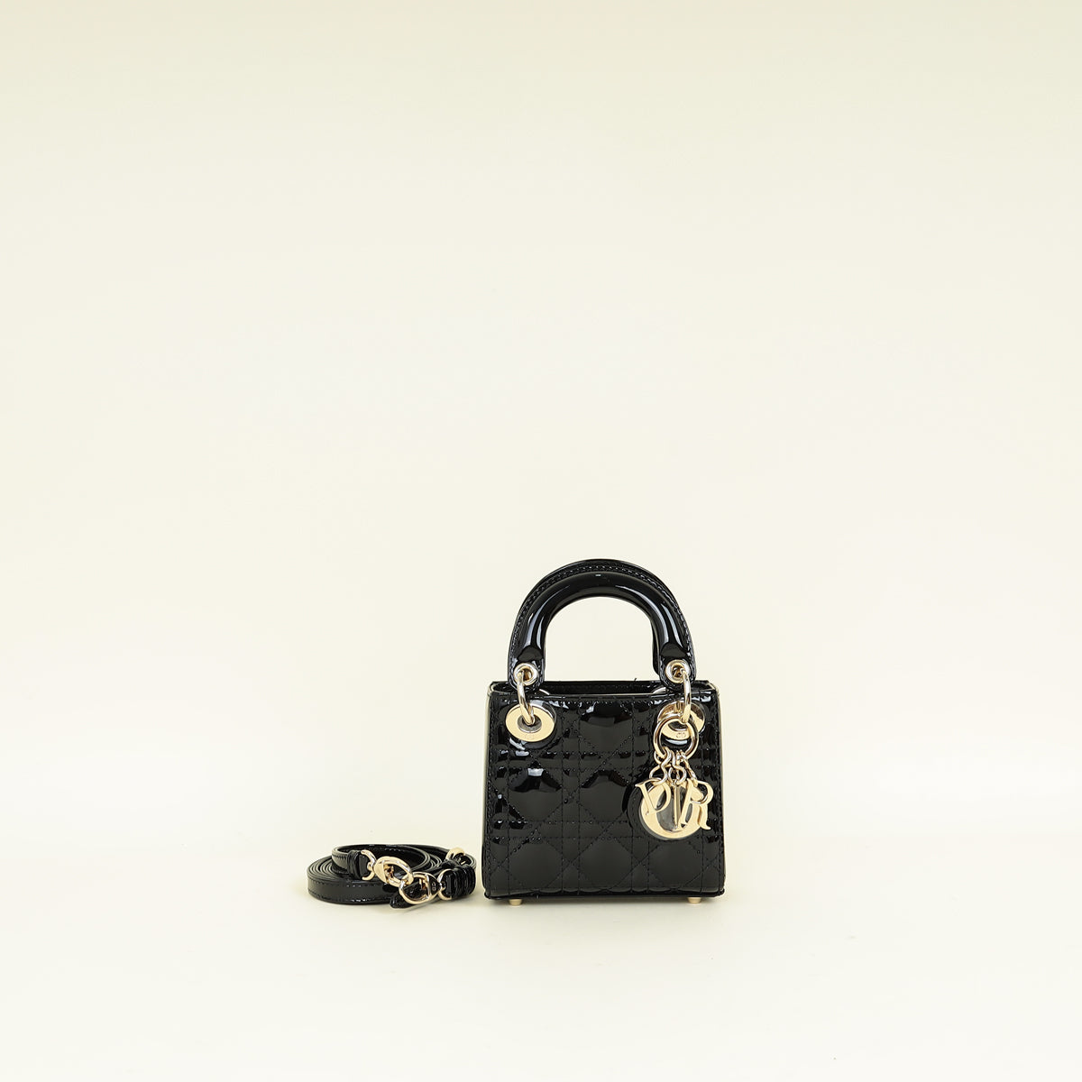 Christian Dior Black Lady Dior Micro Bag