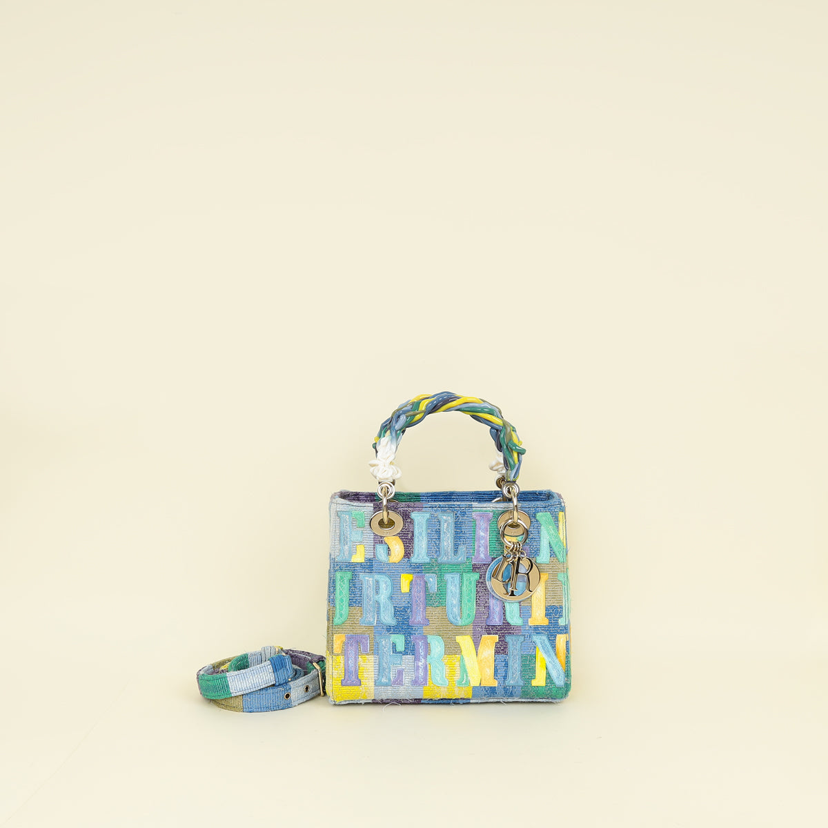 Christian Dior Multicolor X Ghada Amer Lady Dior Medium Bag