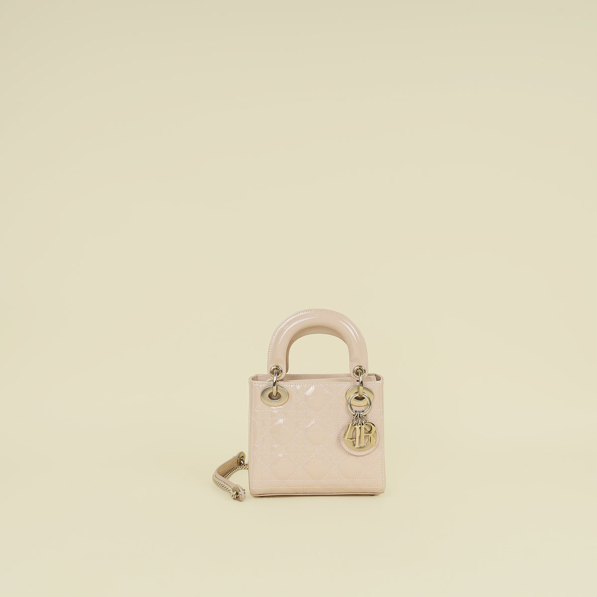 Christian Dior Powder Beige Lady Dior Chain Mini Lady Dior Bag