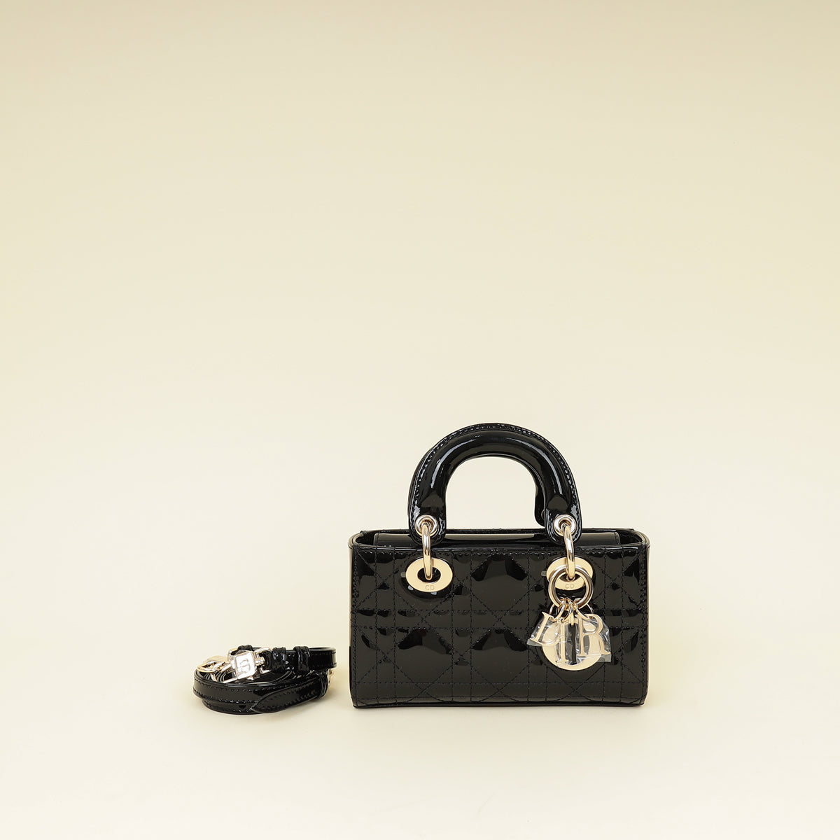 Christian Dior Black Cannage Micro Lady D-Joy Bag