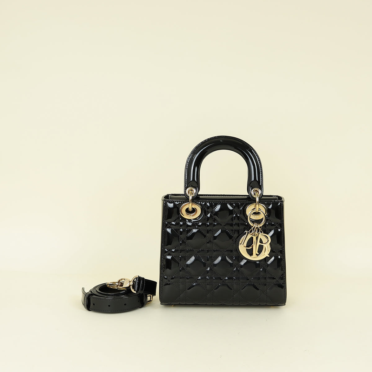 Christian Dior Black Lady Dior Small Bag