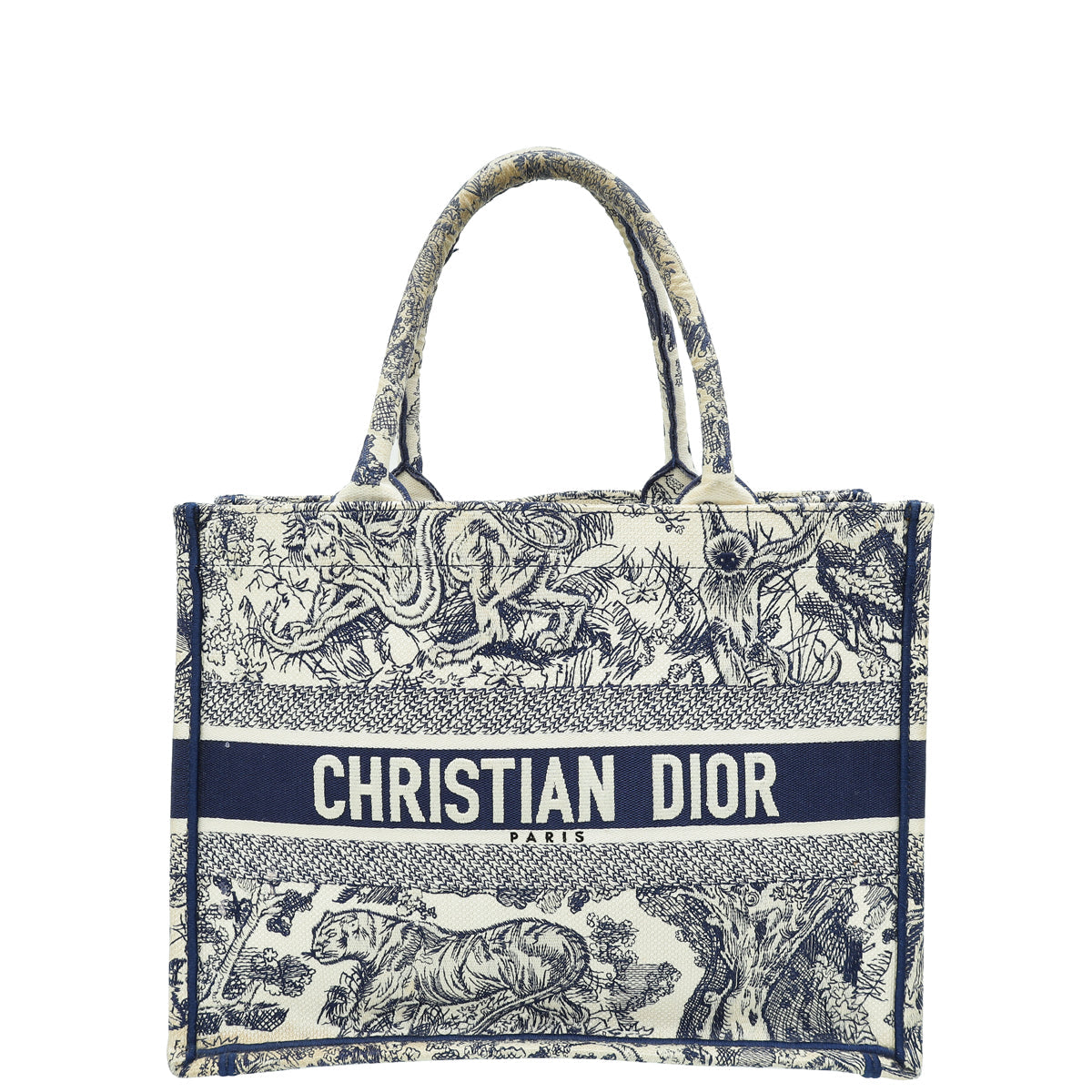 Christian Dior Bicolor Toile De Jouy Book Tote Medium Bag
