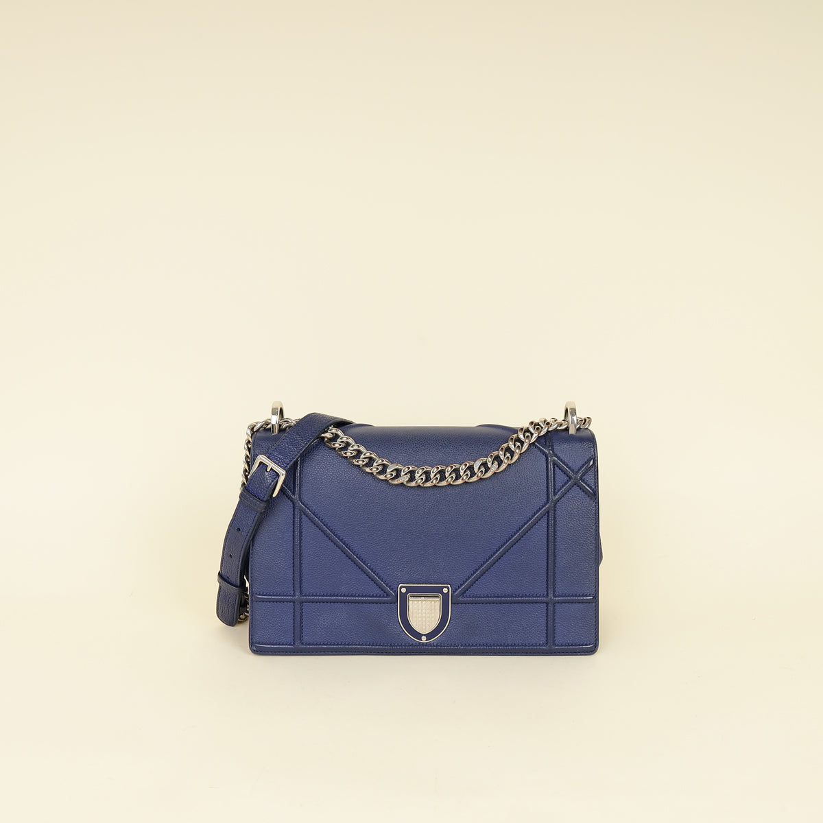 Christian Dior Blue Diorama Flap Shoulder Bag