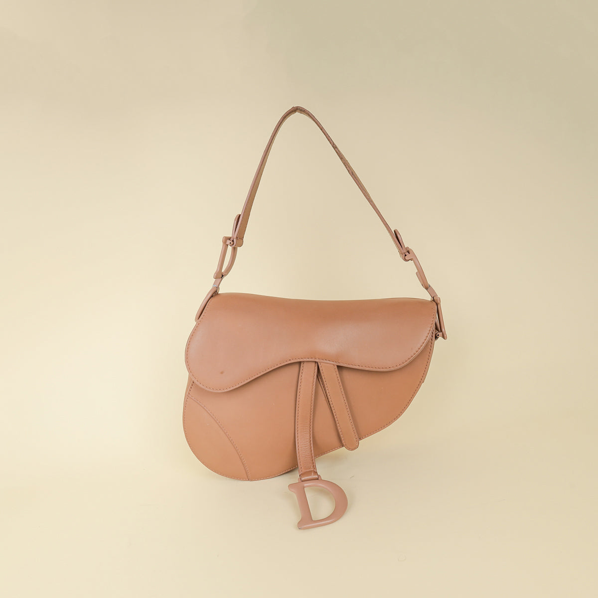 Christian Dior Rose Des Vents Ultramatte Saddle Medium Bag
