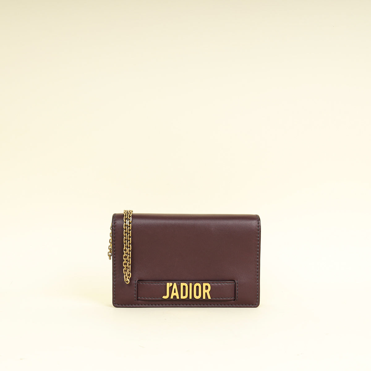 Christian Dior Burgundy J'Adior Wallet on Chain