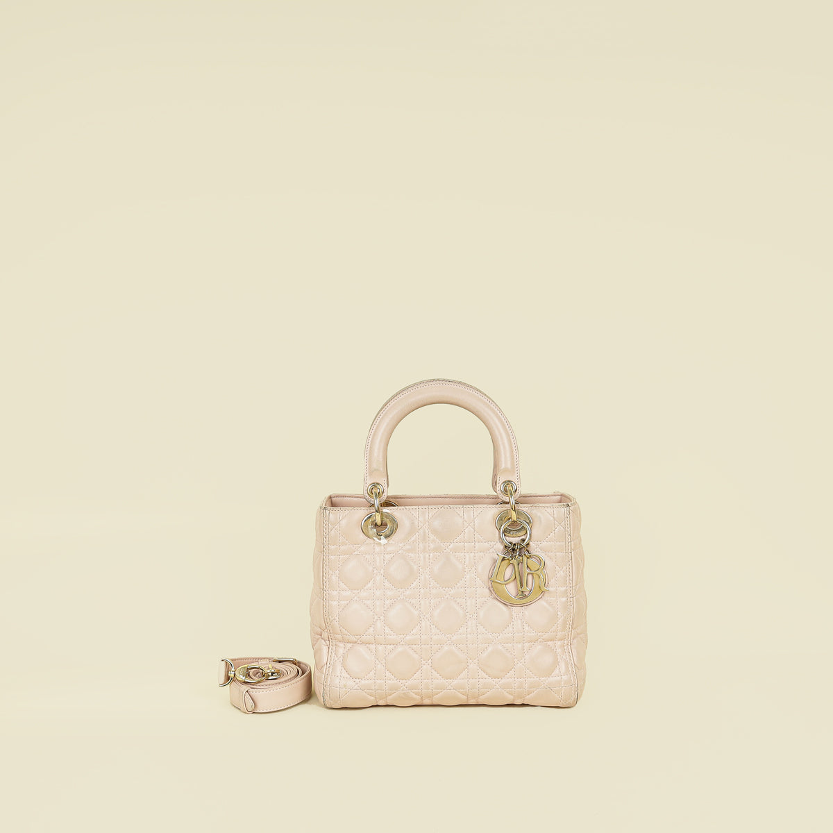Christian Dior Light Pink Lady Dior Medium Bag