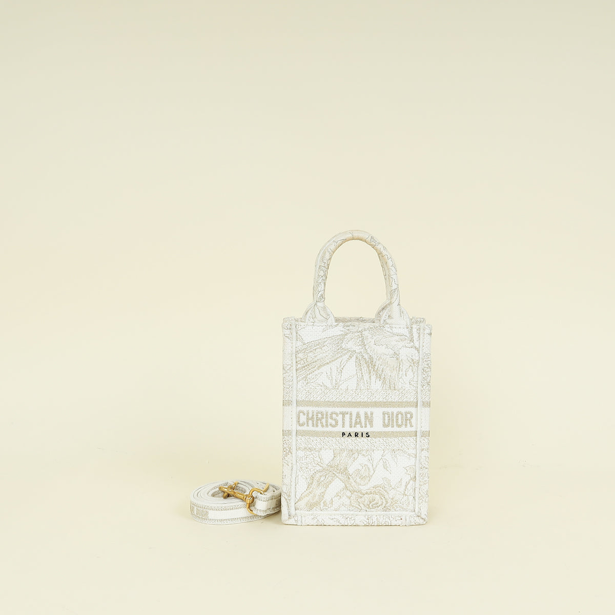 Christian Dior Bicolor Jardin D'hiver Mini Book Tote Phone Bag