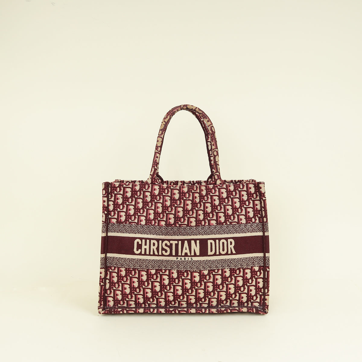 Christian Dior Burgundy Oblique Book Tote Medium Bag