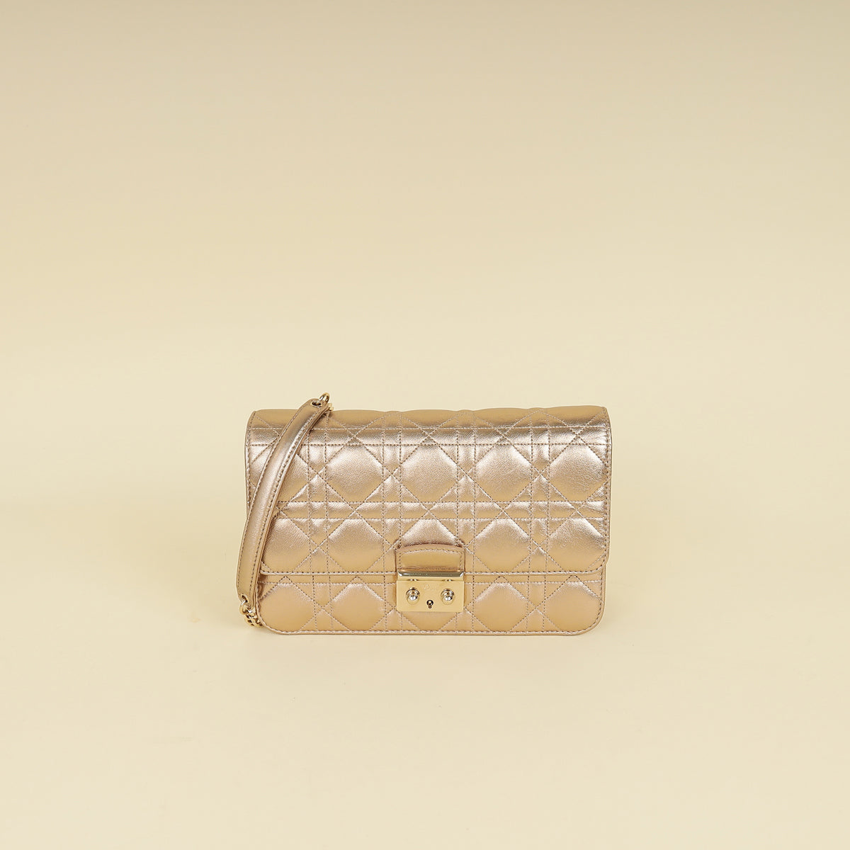 Christian Dior Metallic Bronze Miss Dior Promenade Pouch