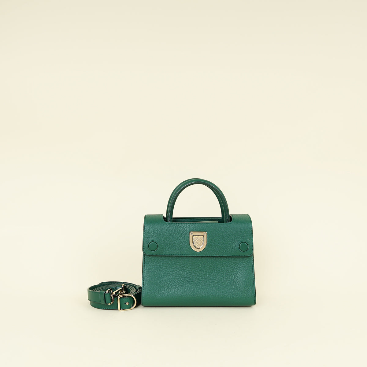 Christian Dior Green Diorever Top Handle Small Bag
