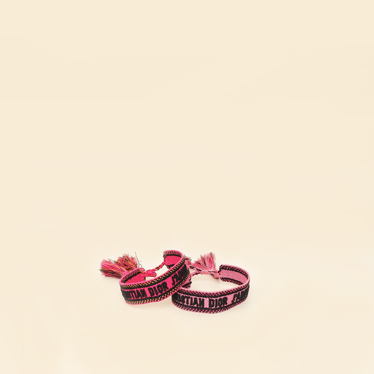 Christian Dior Bicolor J'adior Cotton Bracelet Set