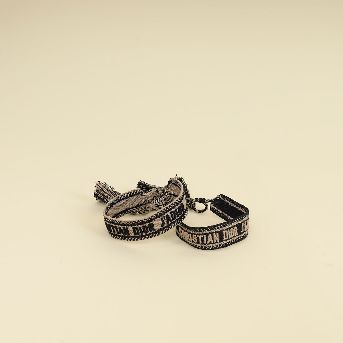 Christian Dior Bicolor J'adior Cotton Bracelet Set