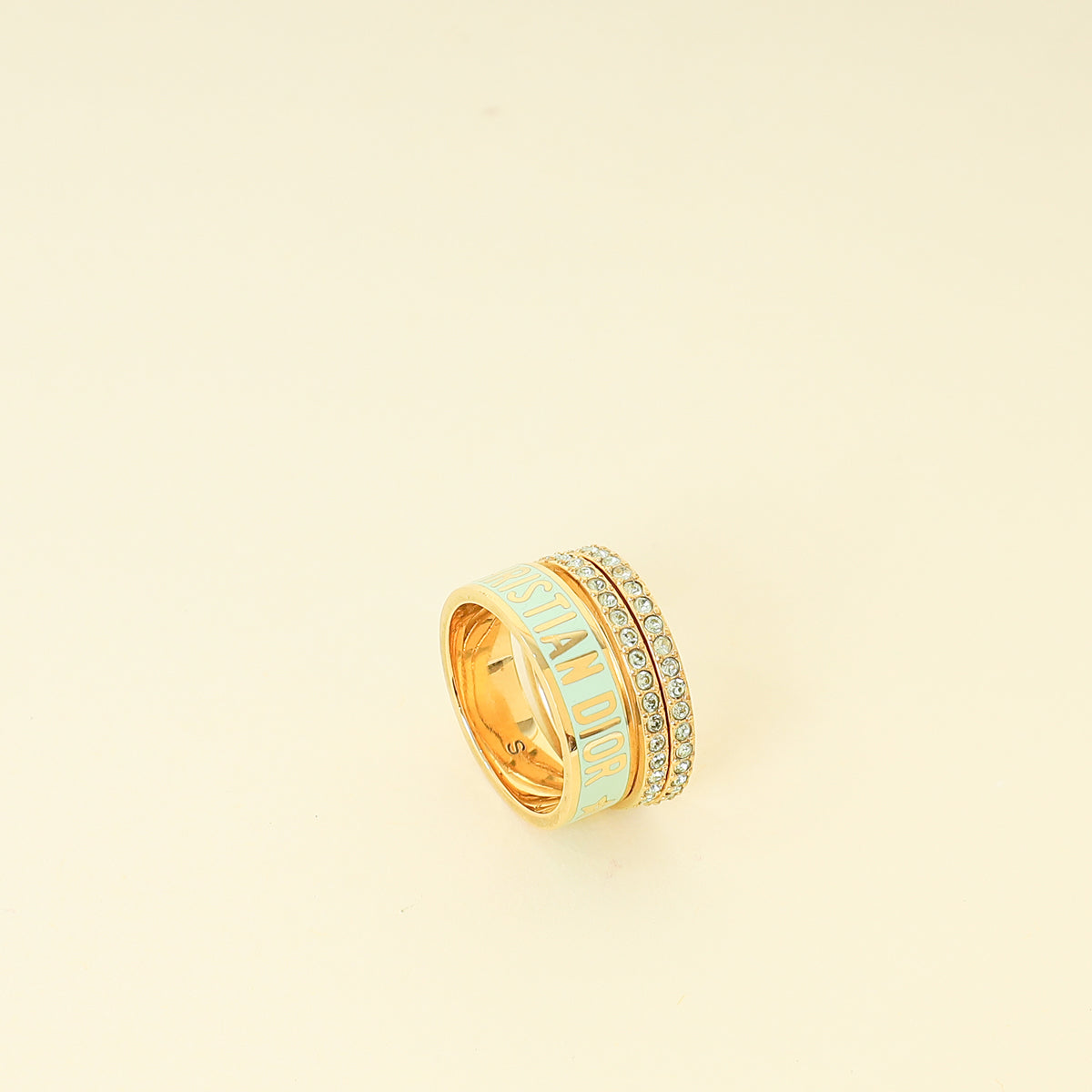 Christian Dior Aqua Green Dior Code Small Ring (3 PCS Set)