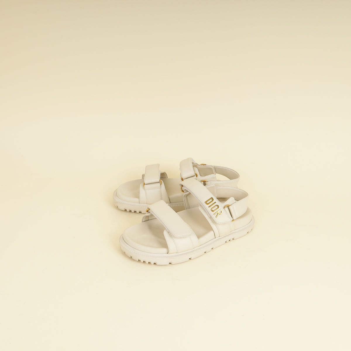 Christian Dior Ivory White Dioract Sandal 37