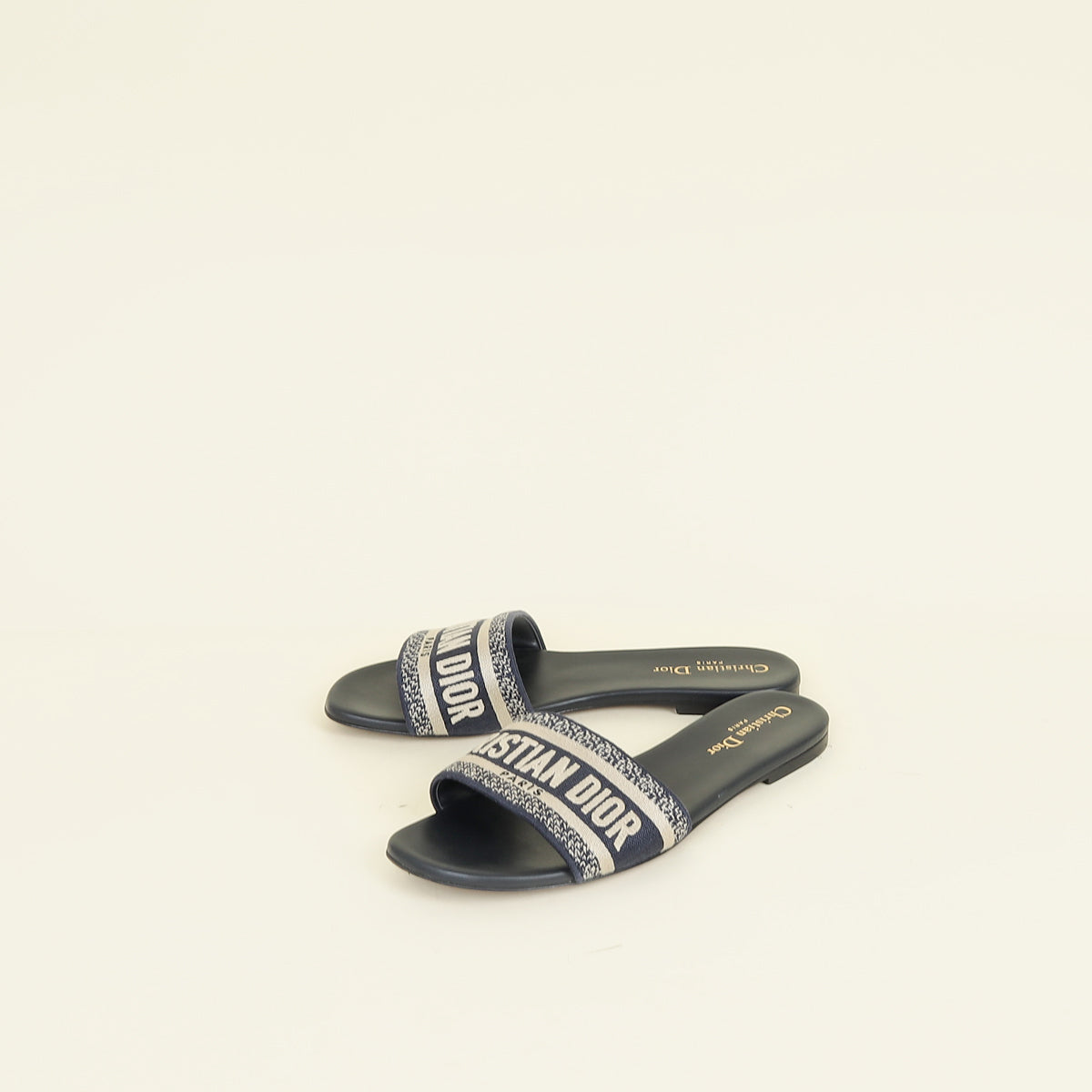 Christian Dior Navy Blue Dway Sandals 39.5