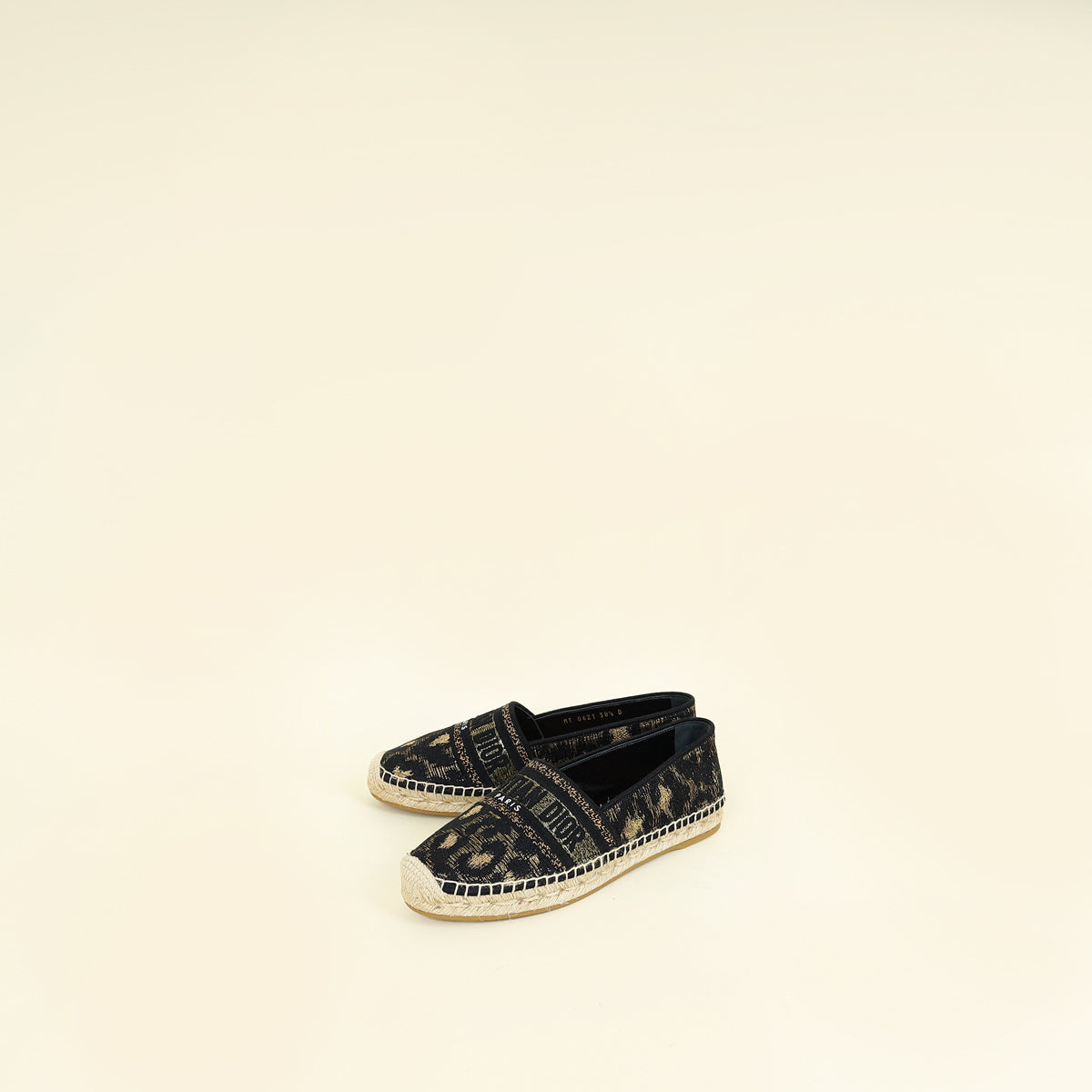 Christian Dior Bicolor Mizza Embroidered Granville Espadrille 38.5