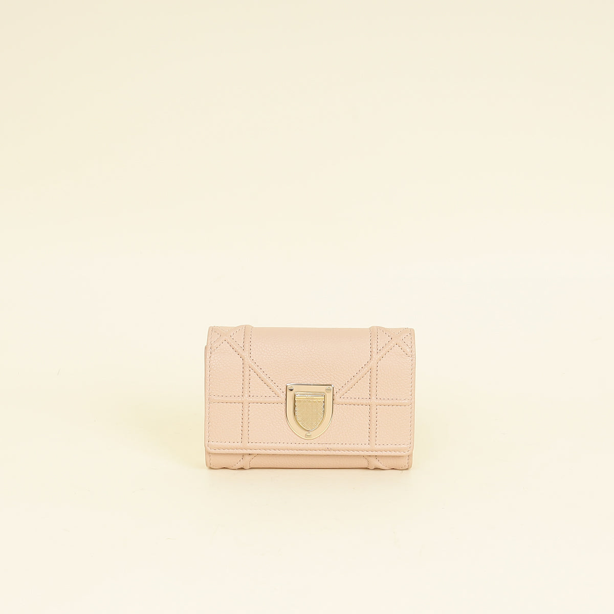 Christian Dior Beige Diorama Trifold Wallet