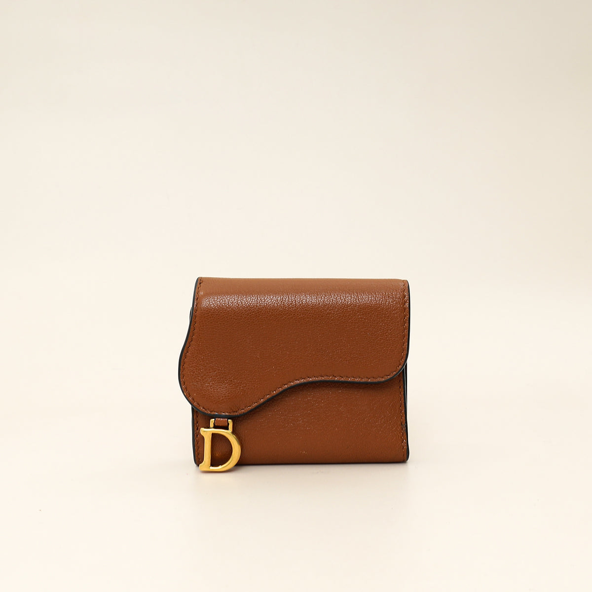 Christian Dior Brown Saddle Lotus Wallet