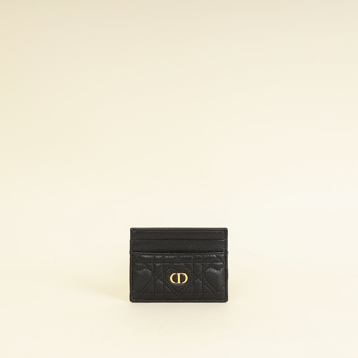 Christian Dior Black Dioramour Dior Caro Freesia Card Holder