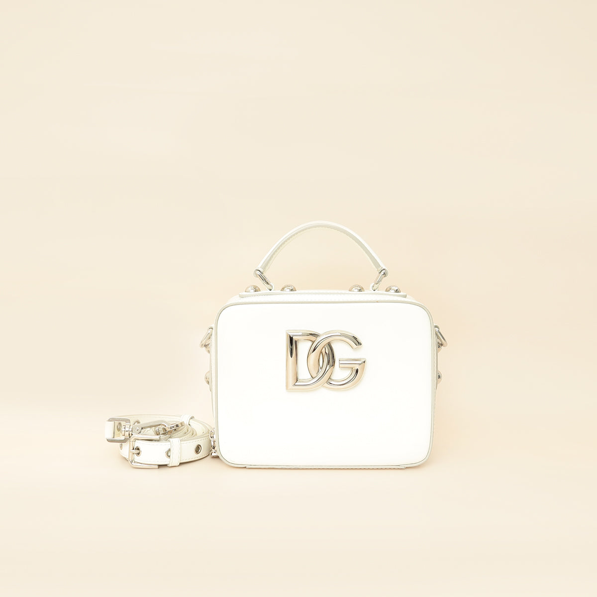 Dolce & Gabbana White 3.5 Top-Handle Bag