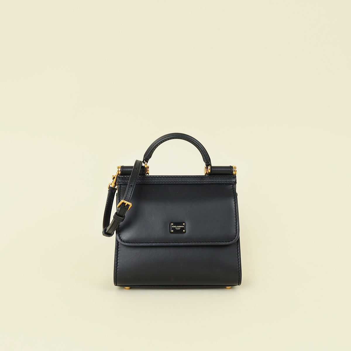 Dolce & Gabbana Black Mini Sicily 58 Shoulder Bag
