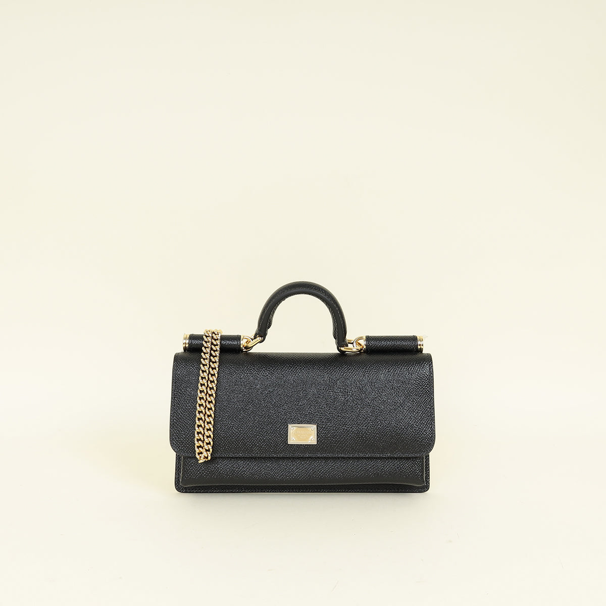 Dolce & Gabbana Black Sicily Phone Chain Bag