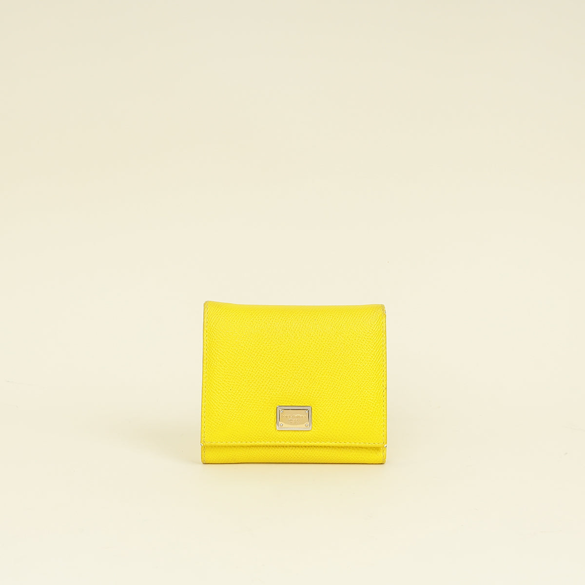Dolce & Gabbana Yellow Trifold Small Wallet