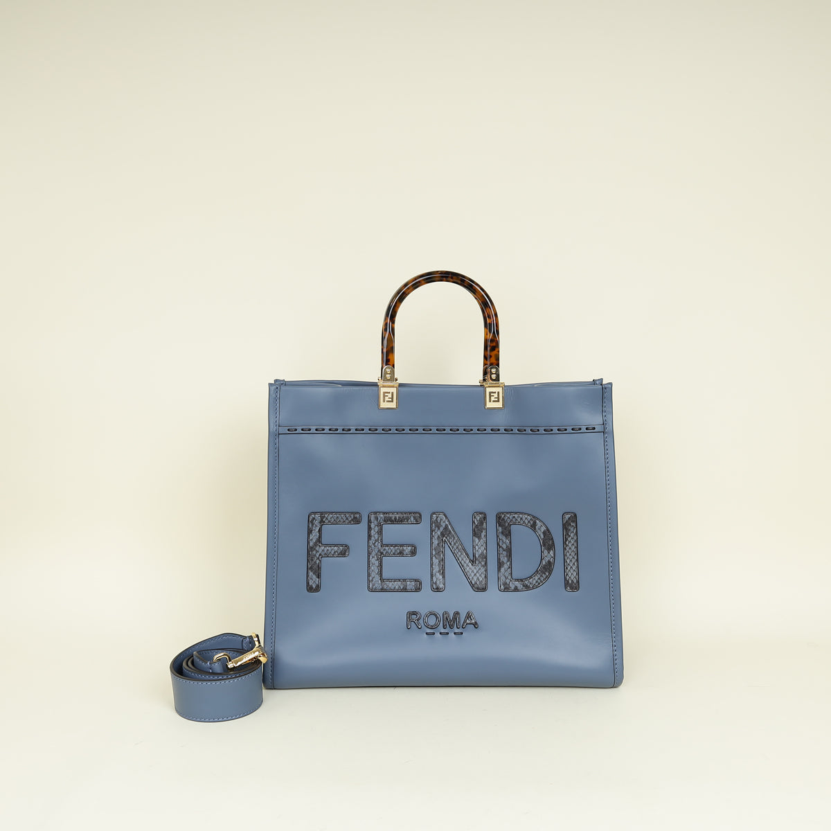 Fendi Blue Sunshine Medium Shopper Bag