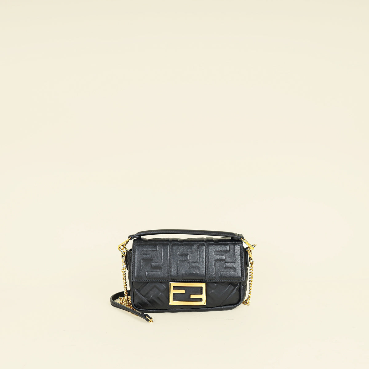 Fendi Black FF Baguette Mini Bag