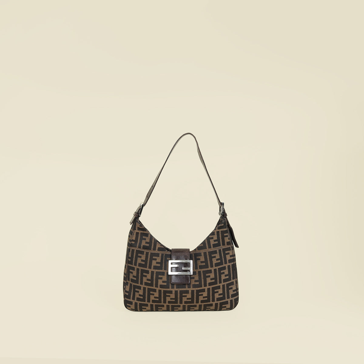 Fendi Brown FF Zucca Hobo Shoulder Bag