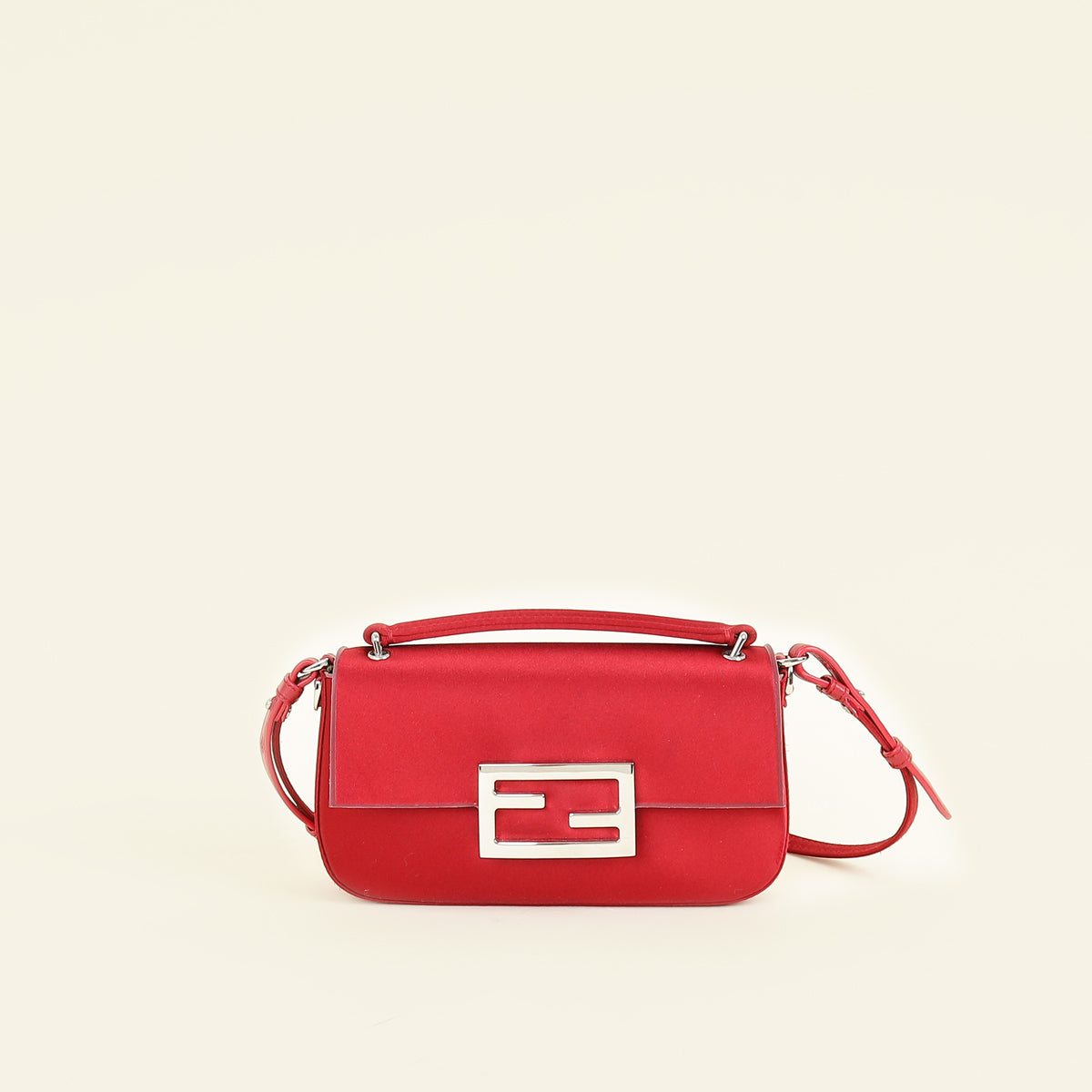 Fendi Red Phone Baguette Crossbody Bag