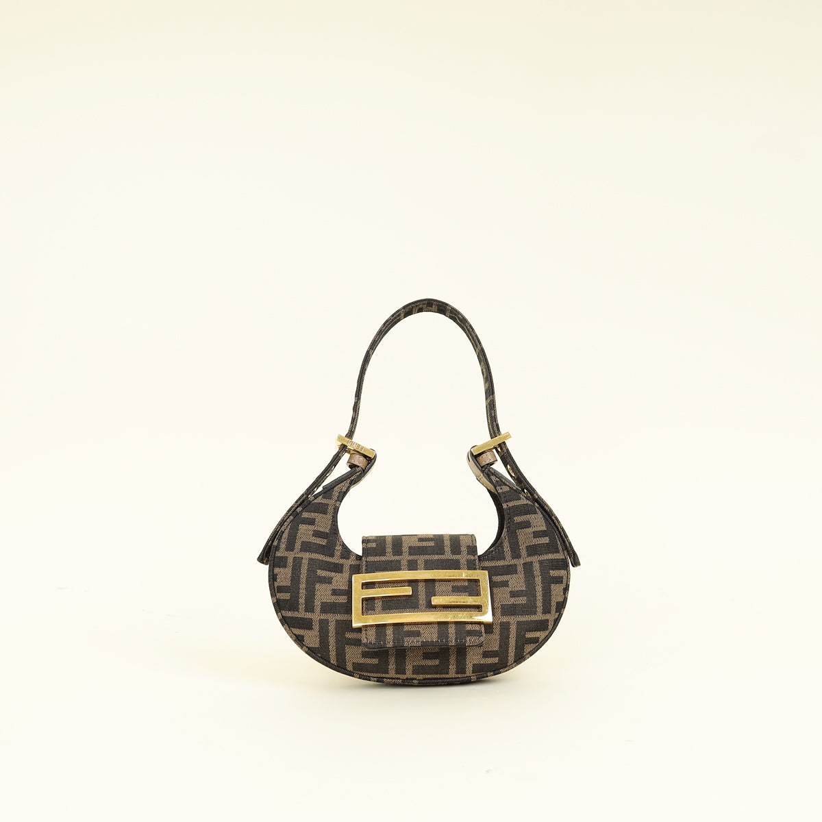 Fendi Tobacco FF Zucca Mini Cookie Bag