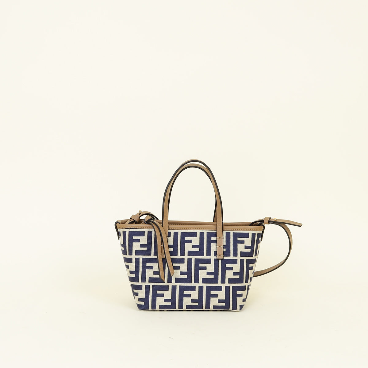 Fendi Tricolor FF Jacquard Mini Roll Bag