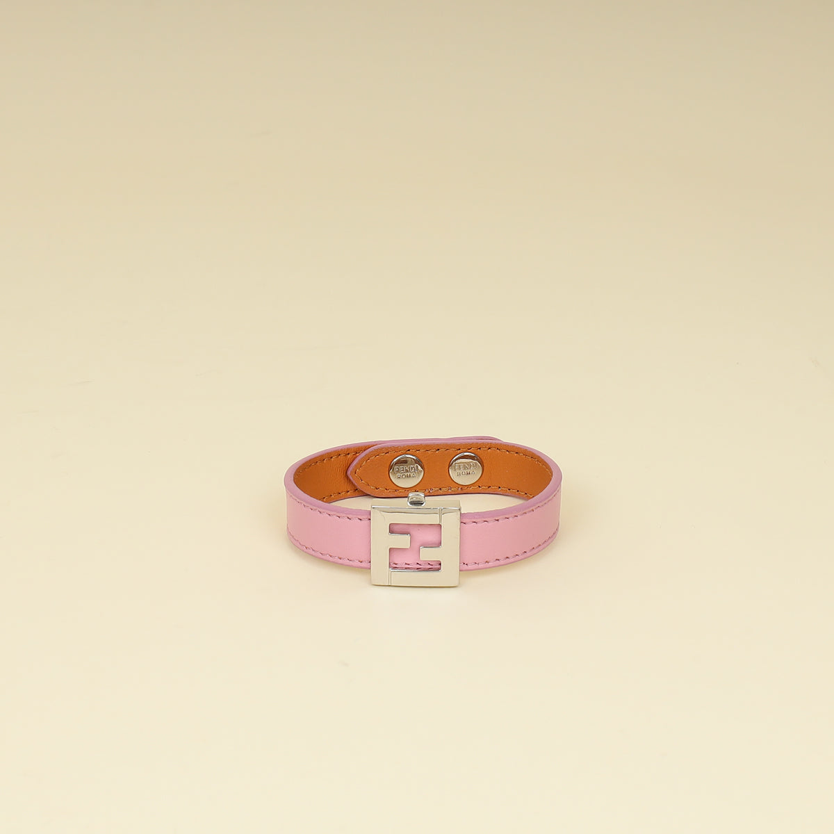 Fendi Bicolor Vitello Elite FF Reversible Bracelet