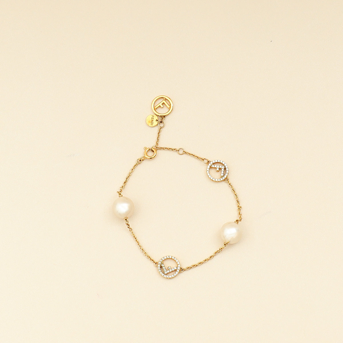 Fendi F is Fendi Crystal Pearl Bracelet