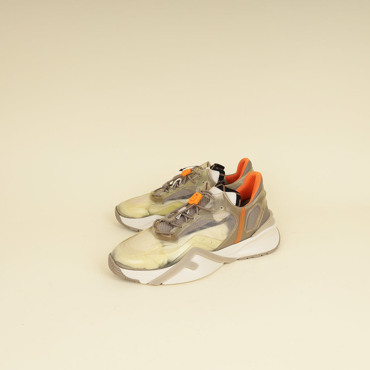 Fendi Beige Flow Low Top Sneakers 6