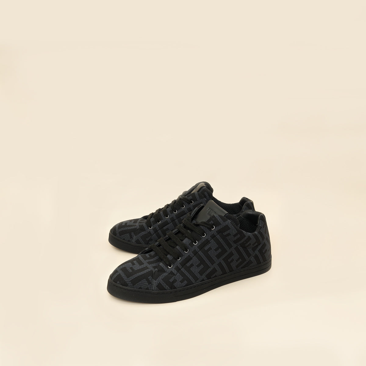 Fendi Black FF Tech Fabric Sneakers 6