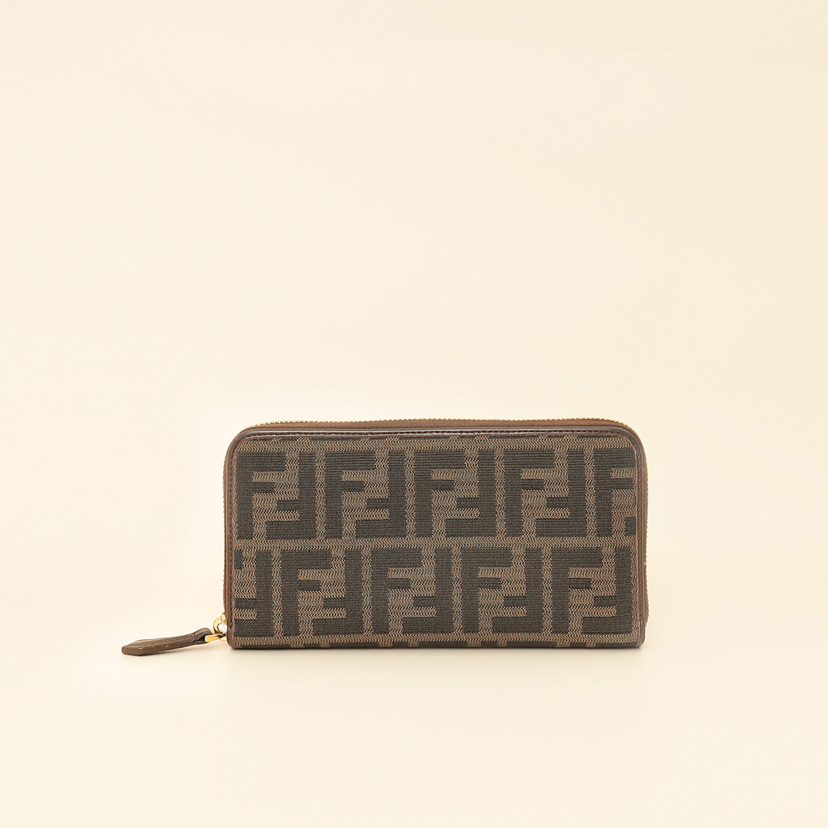 Fendi Tobacco Zucca Zip Around Long Wallet