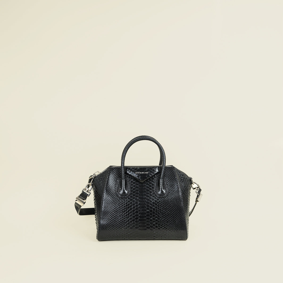 Givenchy Black Python Antigona Tote Small Bag
