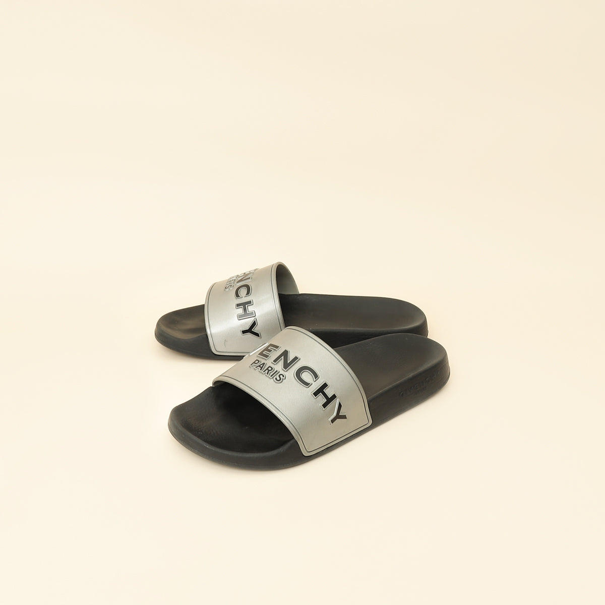 Givenchy Bicolor Logo Rubber Slides 36