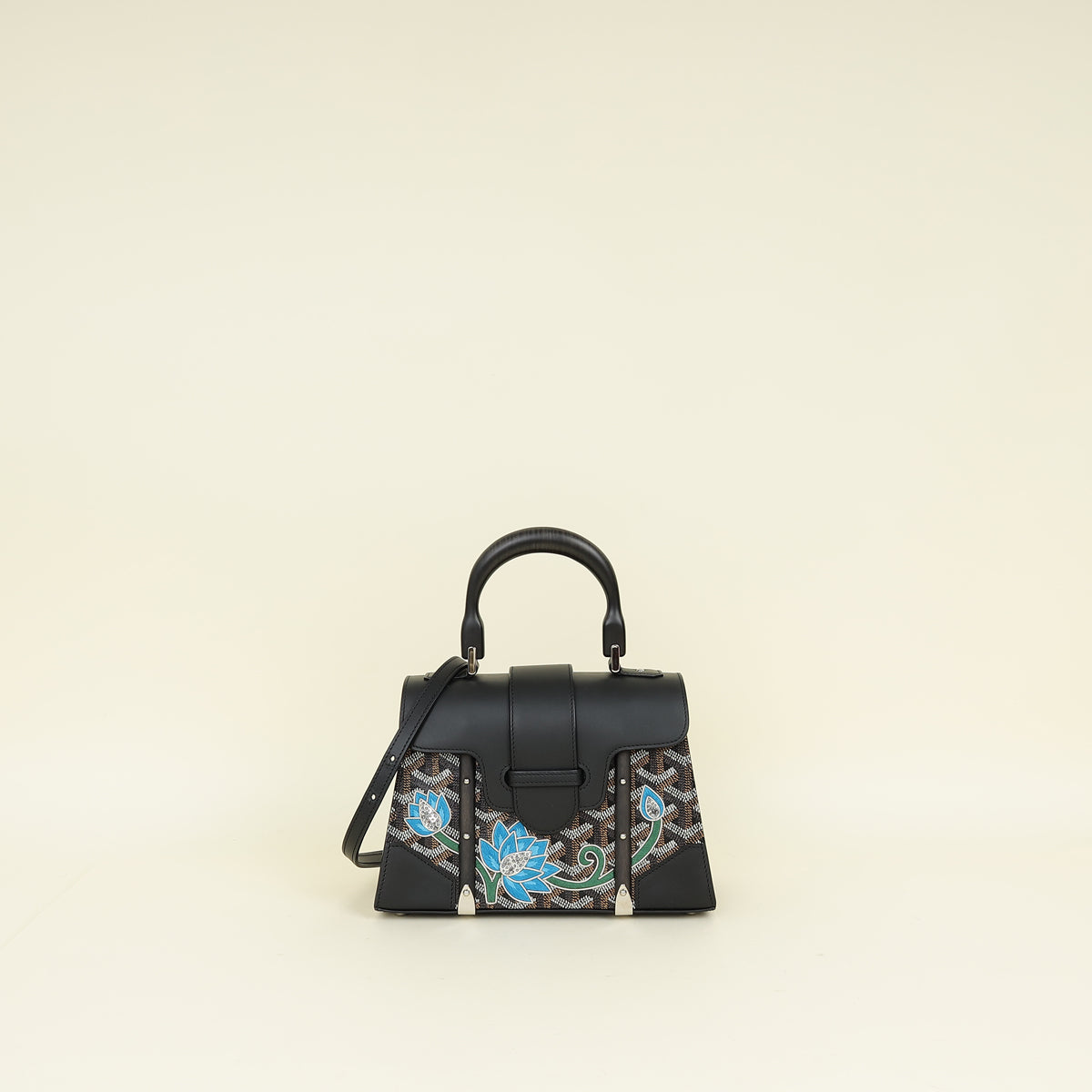 Goyard Tricolor Ltd. Ed. Fleur de Lotus Structure Mini Saigon Bag