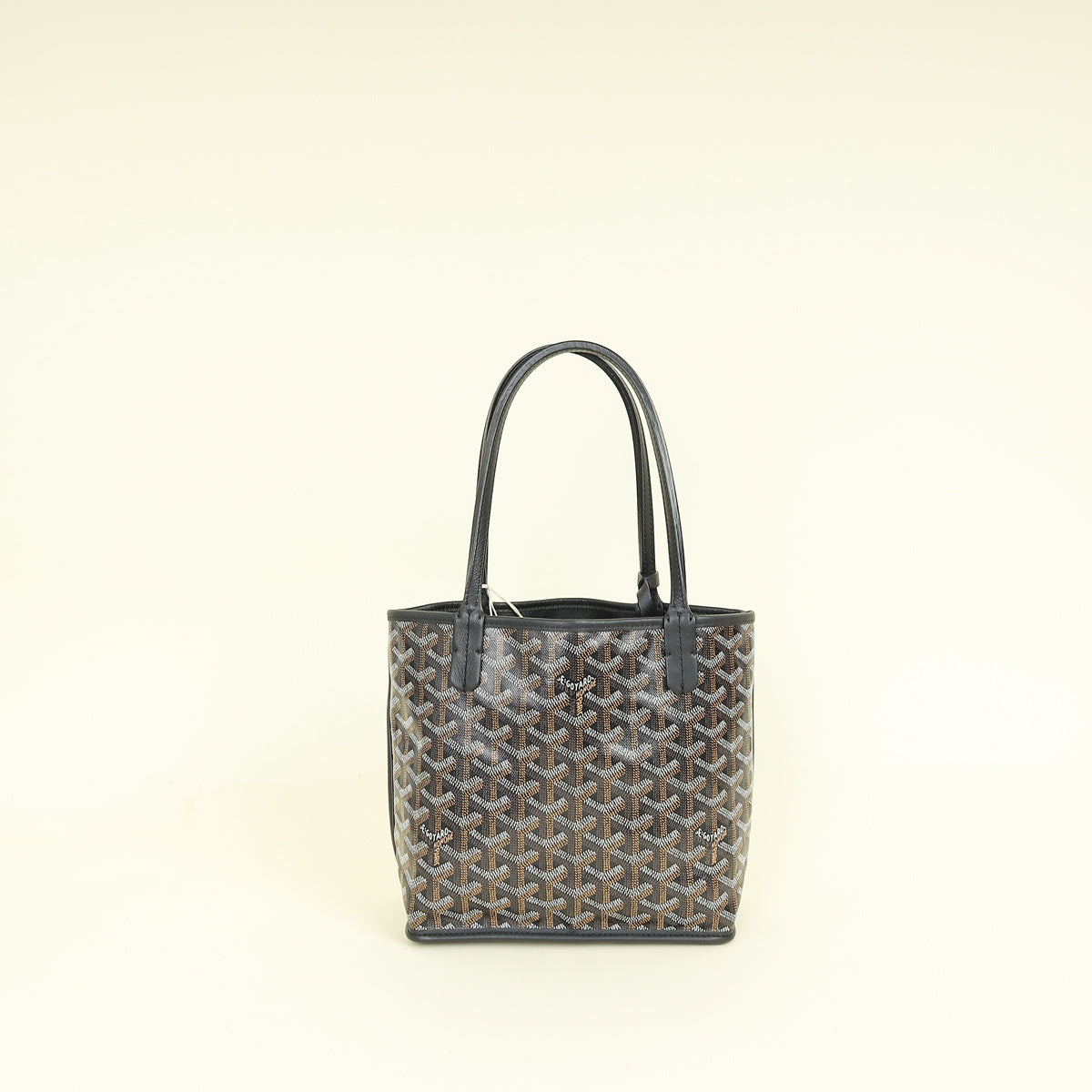 Goyard Black Goyardine Mini Anjou Reversible Bag