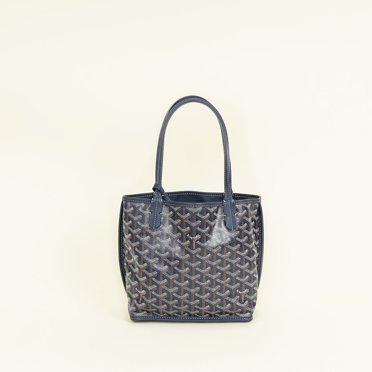 Goyard Blue Goyardine Mini Anjou Bag